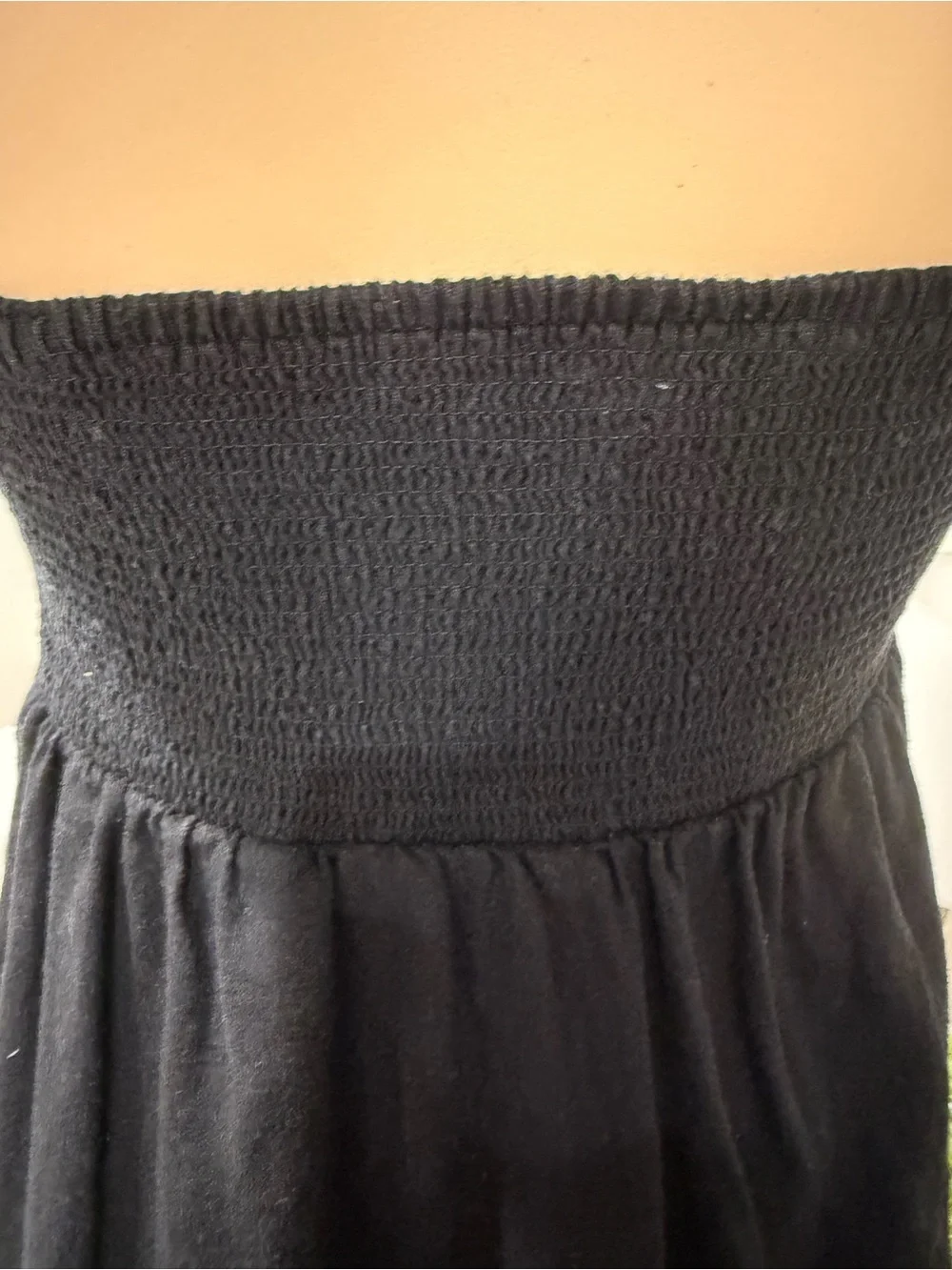 Old Navy Black Strapless Mini Dress • Size Medium • Smocked Back